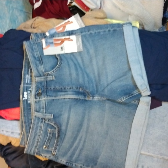 Lee riders women's blue jeans short Sz 10 Medium - Picture 16 of 17